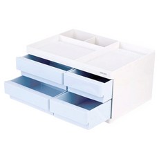 deLi 得力 桌面收納盒 8904 264 x 189 x 131mm, 2層, 淺藍色