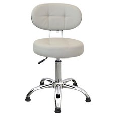 21세기트랜드 높이조절 등받이 작업용 회전 심플체어 고정형, 그레이