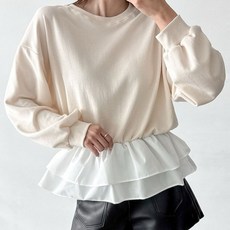 보리 프릴 러플 임산부 맨투맨 Pp062