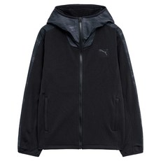PUMA 男款M AW PES抓絨夾克 94094901, 黑色