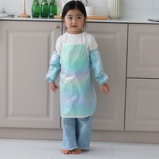 BEBE CHOUETTE 兒童用雷射防水圍裙 + 袖套組