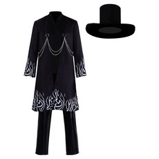 Elsso K-POP 惡魔獵人 Saja Boys 2 陰間使者 角色扮演 夾克 襯衫 褲子 帽子 耳環 皮帶 襪子