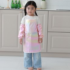 BEBE CHOUETTE 兒童用雷射防水圍裙 + 袖套組