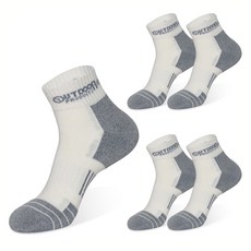 OUTDOOR PRODUCTS 登山短筒襪 5雙, 象牙白, 5個