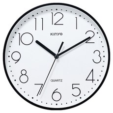 Kinyo 時線簡約掛鐘 9吋 CL-221 1個, 黑色