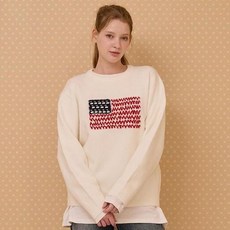 KIRSH 女款櫻桃USA圖案套頭針織衫