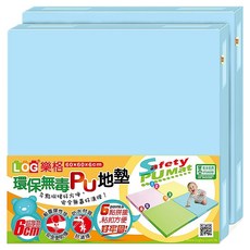 LOG 樂格 PU拼接地墊 超厚款, 2個, 藍色