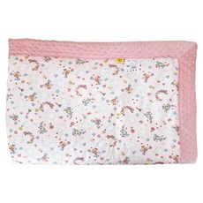 bebehome 居家生活 柔軟親膚顆粒安撫毯 加厚款, 粉花兔兔