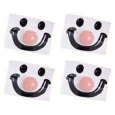 더자카 스마일 삐에로 변기 손잡이 4p, 핑크