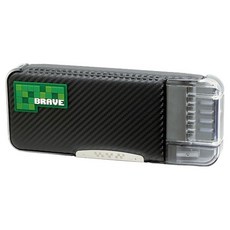 日本 SONIC 文具 透視耐用筆盒 FD-1012-D, D 勇者黑, 1個