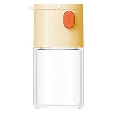 雙出口密封防潮定量健康調味料鹽罐 黃色, 1個, 180ml