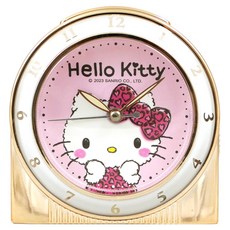 Hello Kitty 凱蒂貓 典雅甜美和弦靜音貪睡鬧鐘JM-E506KT, 凱蒂貓 粉色