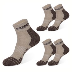 아웃도어프로덕츠 하이킹 단목 양말 5켤레, 베이지, 5개