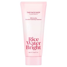 THE FACE SHOP 菲詩小舖 米粹亮白牛奶果凍雙效潔面乳, 1個, 190ml
