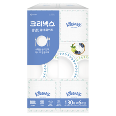 Kleenex 家用餐巾紙 6入組, 1個, 純白色, 780個裝