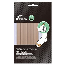 FOLAX 手指腳趾矽膠保護管套 XS 膚色, 1包, 6入