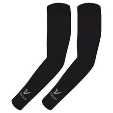 Volvik 無縫線涼感袖套 2件組, 黑色, 1套