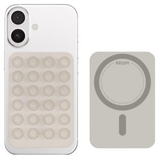 리큐엠 맥세이프 실리콘 흡착 뽁뽁이 버블패드 거치대, 소프트크림, 1개