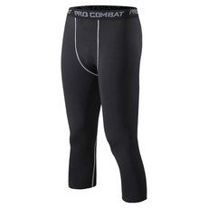 몰투데이 남성용 고탄력 에어로빅 스포츠 7부팬츠 레깅스 37 1050, 블랙그레이라인, 1개