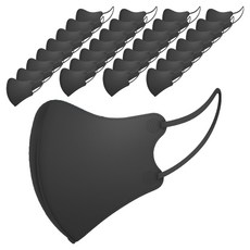 아에르 윤곽 비말차단 마스크 대형 KFAD, 블랙, 50개, 1개입