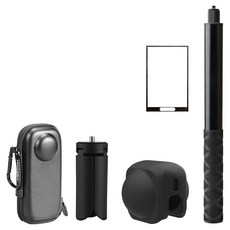 SPACE SHIELD Insta360 X4 相容運動相機 YouTube 自拍 VLOG 必備固定座三腳架配件 5件組, 1套, 單一商品