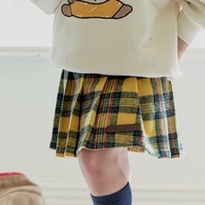 ROANJANE 女童羊毛格紋裙