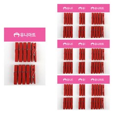 Uniart 1200 木夾 大 10入, 10個, 紅色