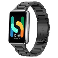 LIAMONT Galaxy Fit 3 五珠金屬錶帶, 黑色, 1個