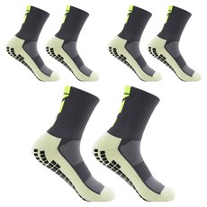 ELVEO 中筒防滑運動襪組, 灰色, 3個