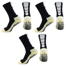 ELVEO 中筒防滑運動襪組, 黑色, 3個