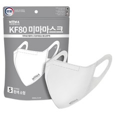 미마 보건용 마스크 소형 KF80, 흰색, 1개, 10개입
