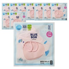 블루인더스 블루본 아이노우 코지업 스트랩 일체형 3 레이어 마스크 소형, 10개입, 1개, 핑크