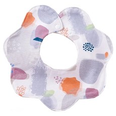 iMiTU 米圖 S型花瓣防水純棉口水巾圍兜, 1個, 岩石