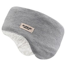 Disteaf 女士冬季羊毛雙層保暖耳罩, 1個, 燕麥灰