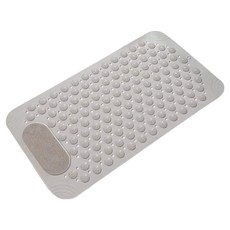 홈다움 라이브 풋브러쉬 미끄럼방지 안전 지압매트 69 x 36 cm, 베이지, 1개