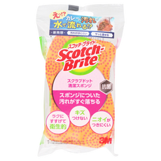 3M Scotch-Brite 百利 潔力豆海綿菜瓜布, 橙色, 1個, 1個裝