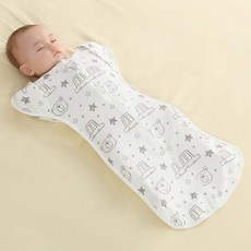 Starbean 新生兒用按扣袖拉鍊款包巾 60cm