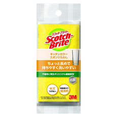 3M Scotch-Brite 百利 海綿菜瓜布 防刮耐用, 1個, 黃色, 1個裝