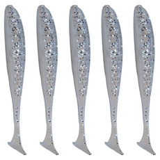 Silvercast 槳尾軟式叉尾軟蟲 SVPSW0825A 5入, 珍珠銀, 1個, 30g