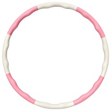 Friyu 可拆卸式泡棉呼啦圈 8節條紋款, 1個, 1800g, 粉白色