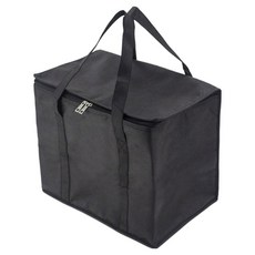 휴대용 대용량 보온보냉백 스몰 30 x 25 x 25 cm, 블랙, 25L
