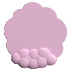 에픽스 구름 손목보호 실리콘 가죽 팔목 받침 마우스패드, 핑크, 1개