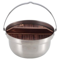 CAPTAIN STAG 鹿牌 焚火鍋 附木蓋 18cm, 1個, 銀色 + 原木色