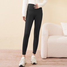 Malltoday 女神溫暖刷毛瑜珈有氧緊身褲, 星空黑, 1個