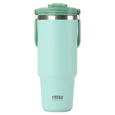 TYESO 泰碩 提手保溫杯 33#C款, 薄荷綠, 1200ml, 1個
