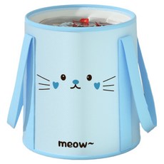 LUNETTA 防傾倒可折疊足浴桶 基本款, 1個, 藍色貓咪