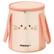 LUNETA 防傾倒折疊足浴桶 附蓋款, 1個, 粉紅貓咪