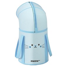 Lunetta 不易翻倒折疊泡腳桶 護膝, 1個, 藍色貓咪