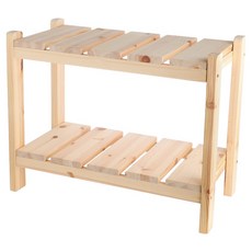 韓國 Mikko 組裝式花盆層架底座, 原木, 2層