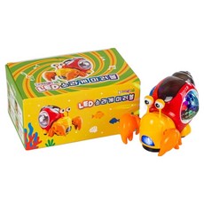 Norijasingam LED 寄居蟹音效鏡面球燈光電動玩具 基本款, 1個, 混和色